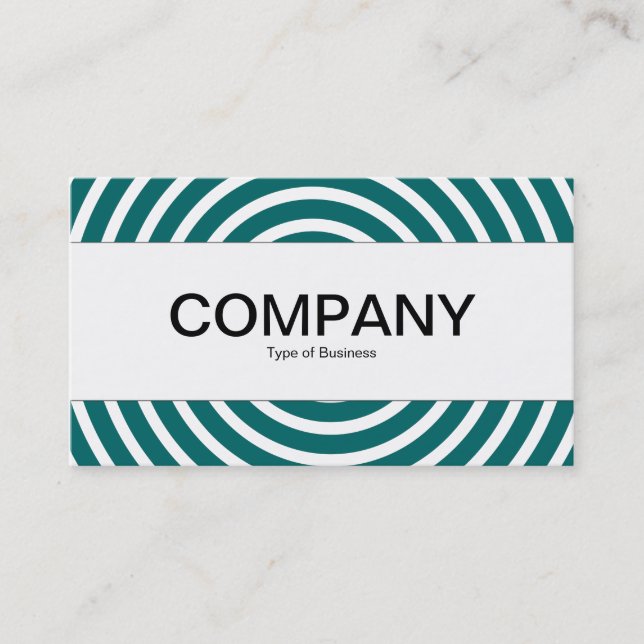 Centre Band  - Spiral - Moss Green and White Business Card (Front)
