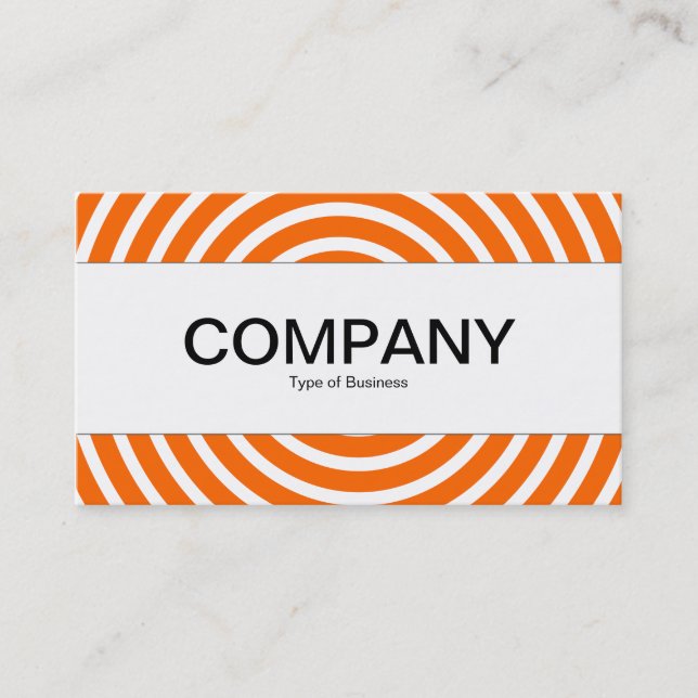 Centre Band  - Spiral - Orange and White Business Card (Front)