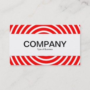 Centre Band - Spiral - Red and White Business Card