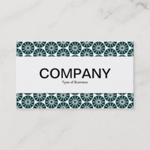 Centre Band - Star Wheel - Dark Green on White Business Card