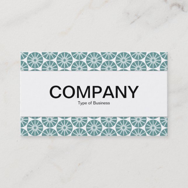 Centre Band - Star Wheel - Ocean Green on White Business Card (Front)