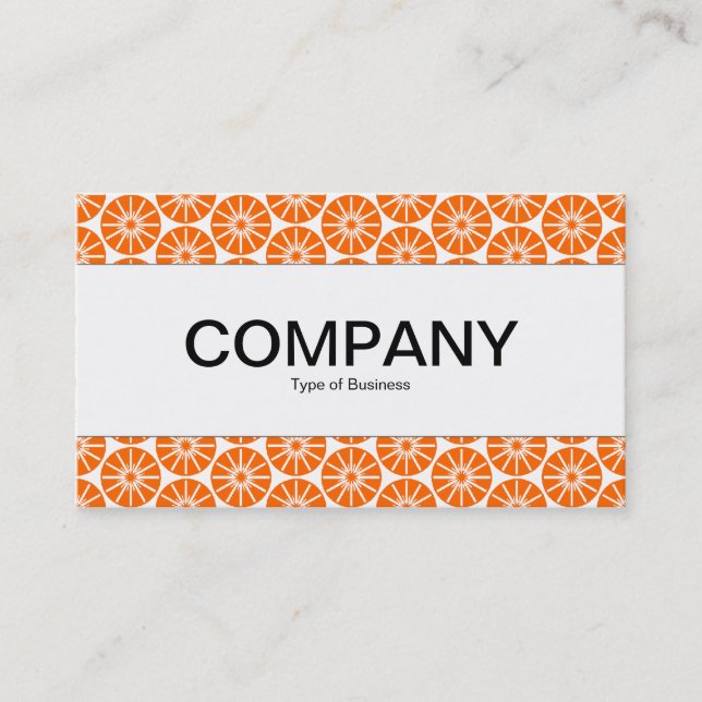 Centre Band - Star Wheel - Orange on White Business Card (Front)