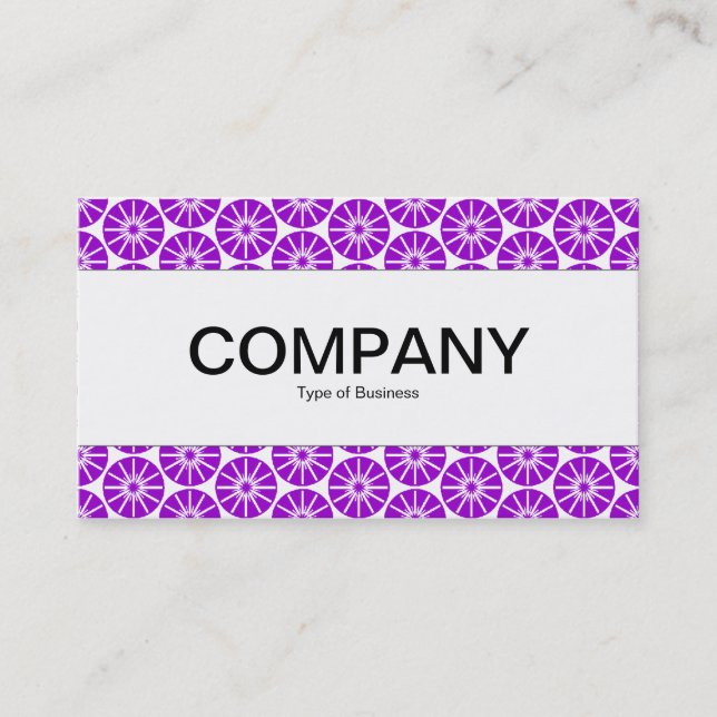 Centre Band - Star Wheel - Purple on White Business Card (Front)
