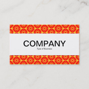 Centre Band - Star Wheel - Red on Amber Business Card