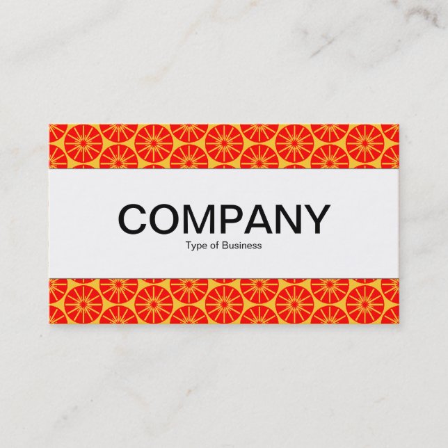 Centre Band - Star Wheel - Red on Amber Business Card (Front)