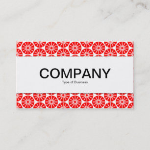 Centre Band - Star Wheel - Red on White Business Card