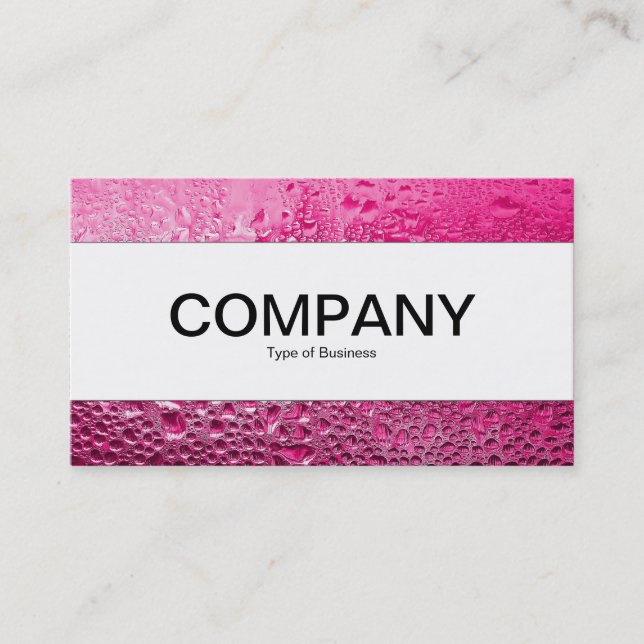 Centre Band  - Steamy Pink Business Card (Front)
