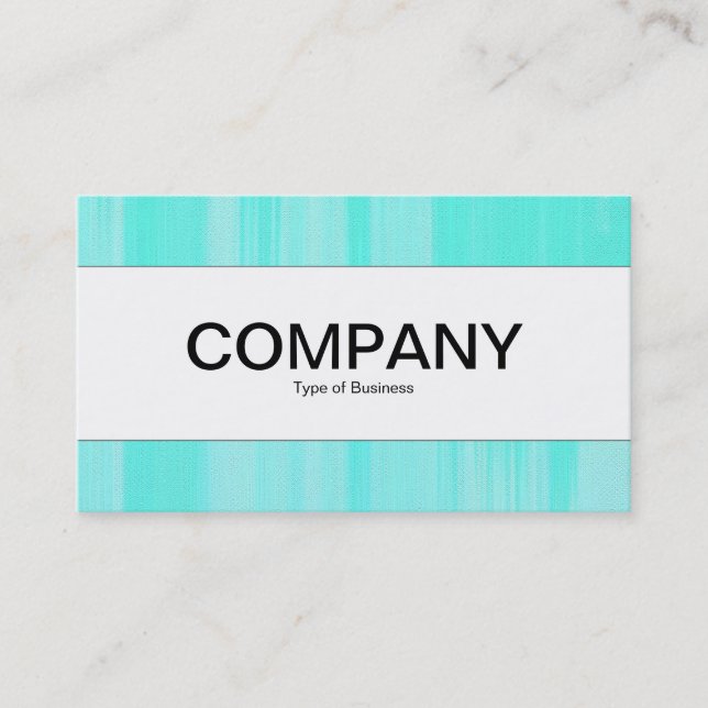 Centre Band  - Turquoise Painted Canvas Business Card (Front)