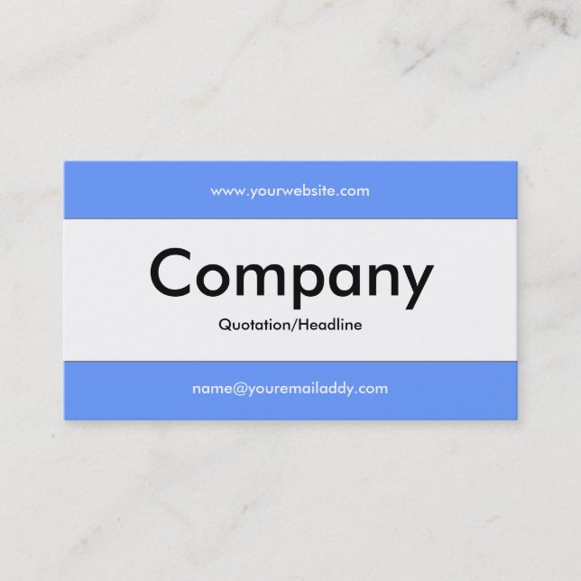 Centre Band v2 - Blue 6699FF Business Card (Front)