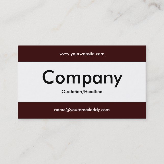 Centre Band v2 - Dark Brown 330000 Business Card (Front)