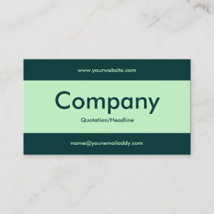 Centre Band v2 - Ghost Green with Dark Green Business Card