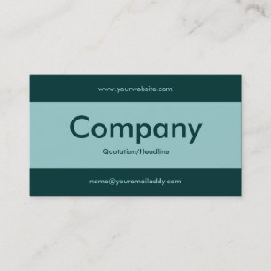 Centre Band v2 - Light Blue Green with Dark Green Business Card