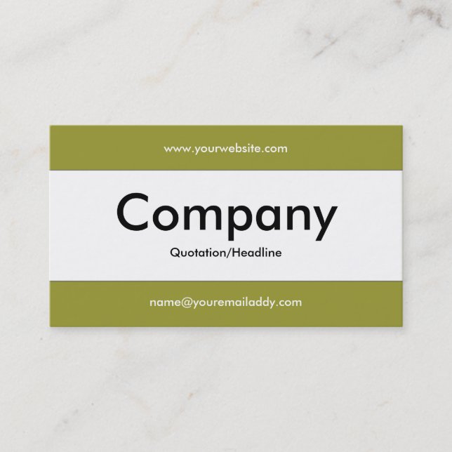 Centre Band v2 - Olive 999933 Business Card (Front)