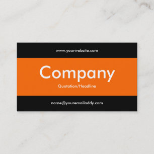 Centre Band v2 - Orange with Black Business Card