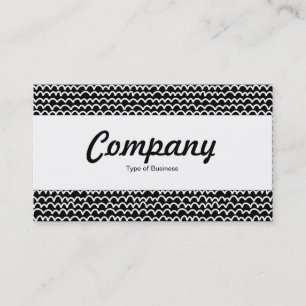 Centre Band  - Wavy - White on Black Business Card
