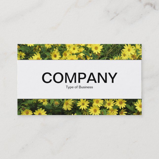 Centre Band  - Yellow Daisies Business Card (Front)