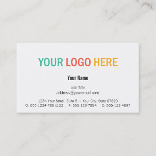 Centre custom logo modern custom professional business card