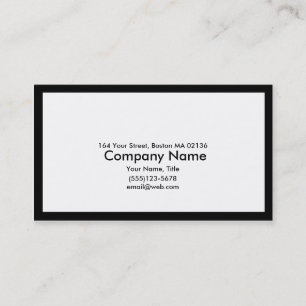 Centre info with border business card