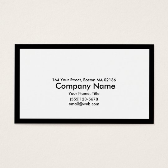 Centre info with border business card