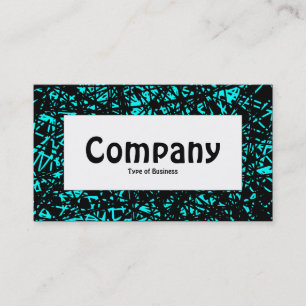 Centre Label - Abstract Lines - Cyan Business Card