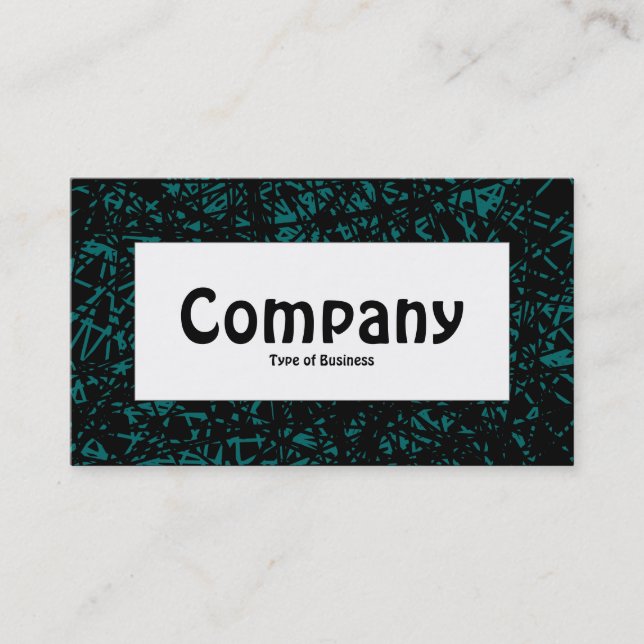 Centre Label - Abstract Lines - Moss Green Business Card (Front)