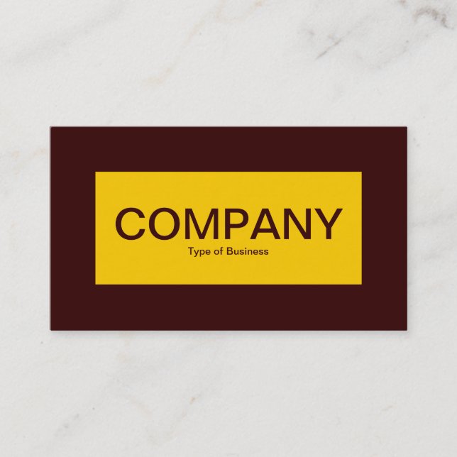 Centre Label - Amber with Dark Brown Business Card (Front)
