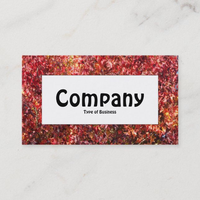 Centre Label - Autumn Leaves Business Card (Front)