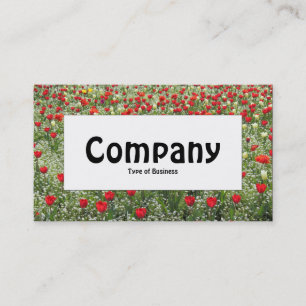 Centre Label - Bed of Tulips Business Card