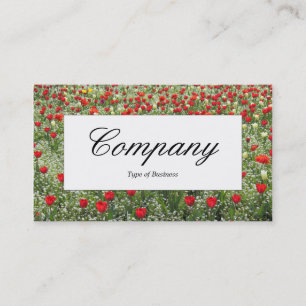 Centre Label - Bed of Tulips Business Card