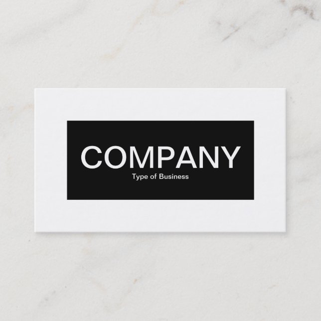 Centre Label - Black with White Business Card (Front)