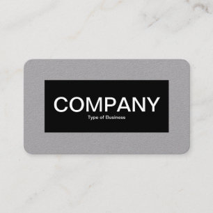 Centre Label - Black with White (Grey Card) Business Card