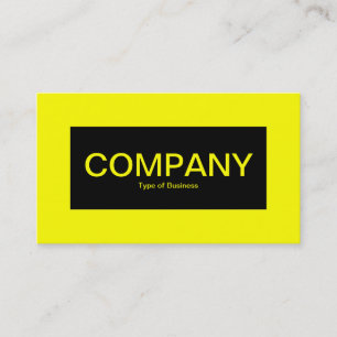 Centre Label - Black with Yellow Business Card