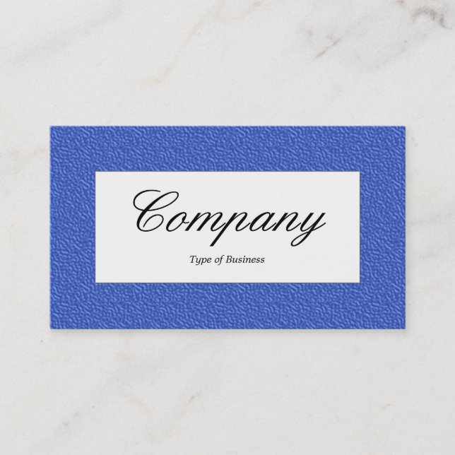 Centre Label - Blue Embossed Texture Business Card (Front)