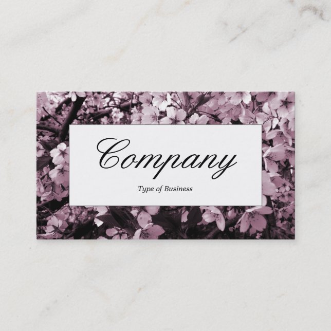 Centre Label - Cherry Blossom Business Card (Front)