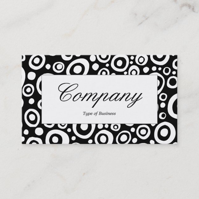Centre Label - Circles Business Card (Front)