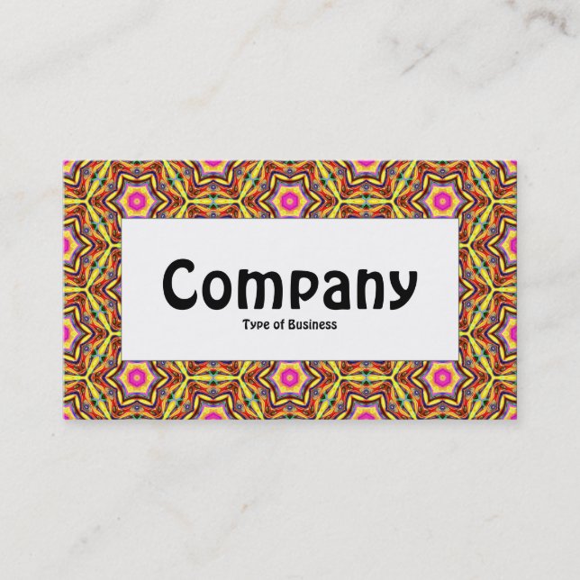 Centre Label - Colourful Geometric 01 Business Card (Front)