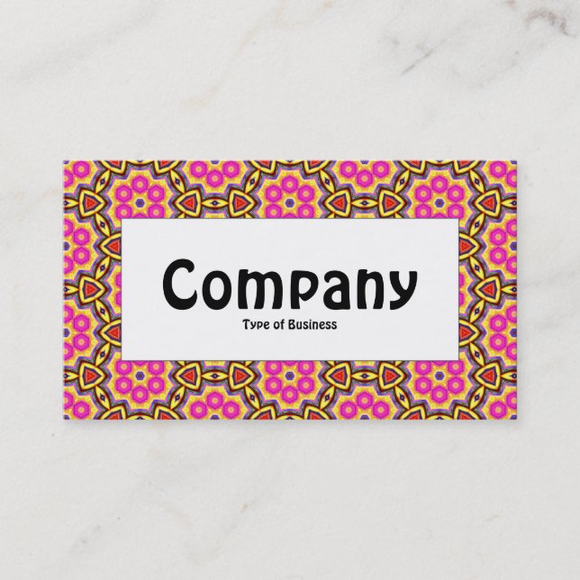 Centre Label - Colourful Geometric 02 Business Card (Front)