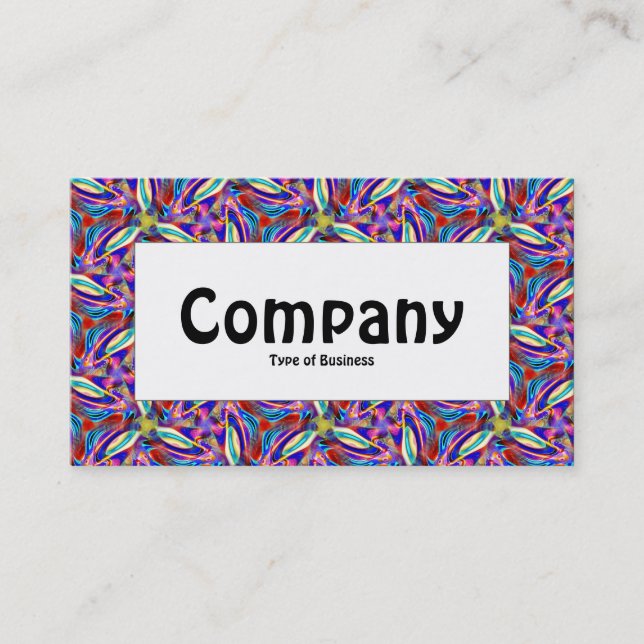Centre Label - Colourful Geometric 04 Business Card (Front)