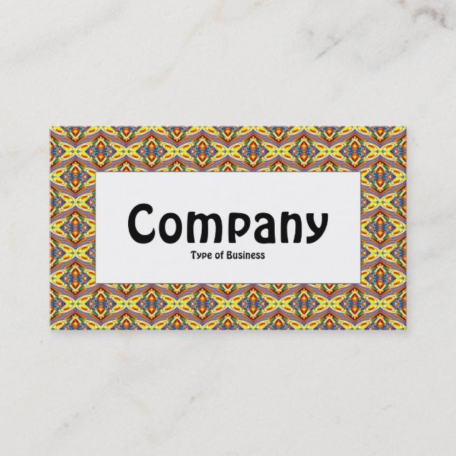 Centre Label - Colourful Geometric 06 Business Card (Front)