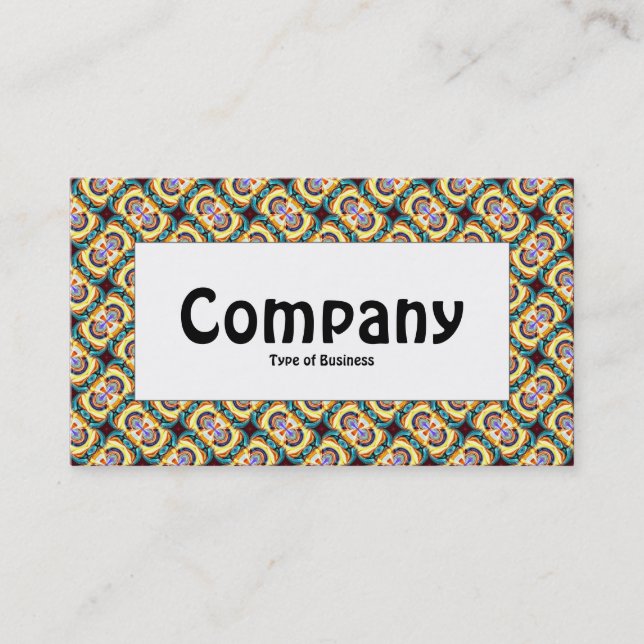 Centre Label - Colourful Geometric 08 Business Card (Front)