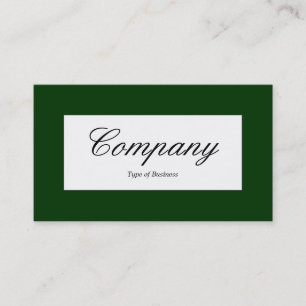 Centre Label - Dark Green (003300) Business Card