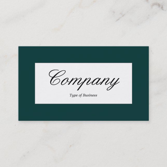 Centre Label - Dark Green (003333) Business Card (Front)