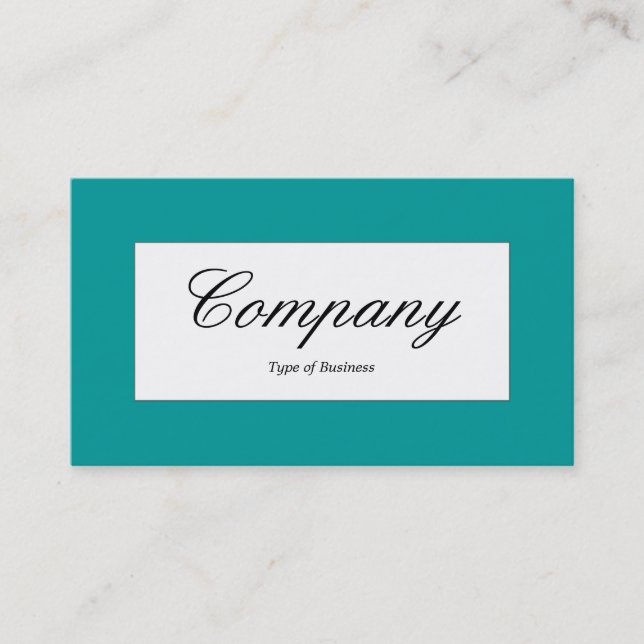 Centre Label - Dark Turquoise (009999) Business Card (Front)