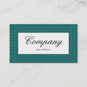 Centre Label - Dark Turquoise Fabric Texture Business Card