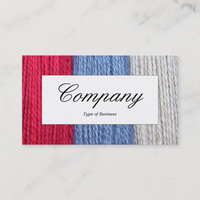 Centre Label - Darning Thread Business Card (Front)