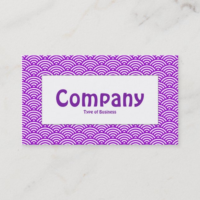 Centre Label - Fish Scale - Purple & White Business Card (Front)
