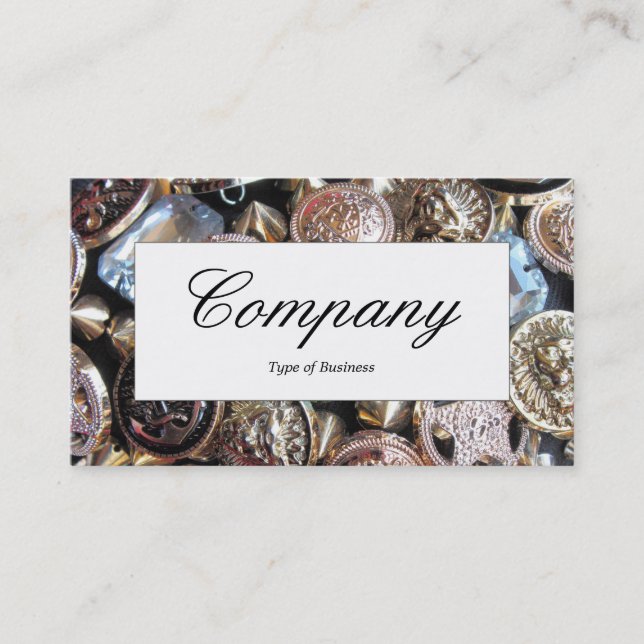 Centre Label - Flea Market Bling Business Card (Front)