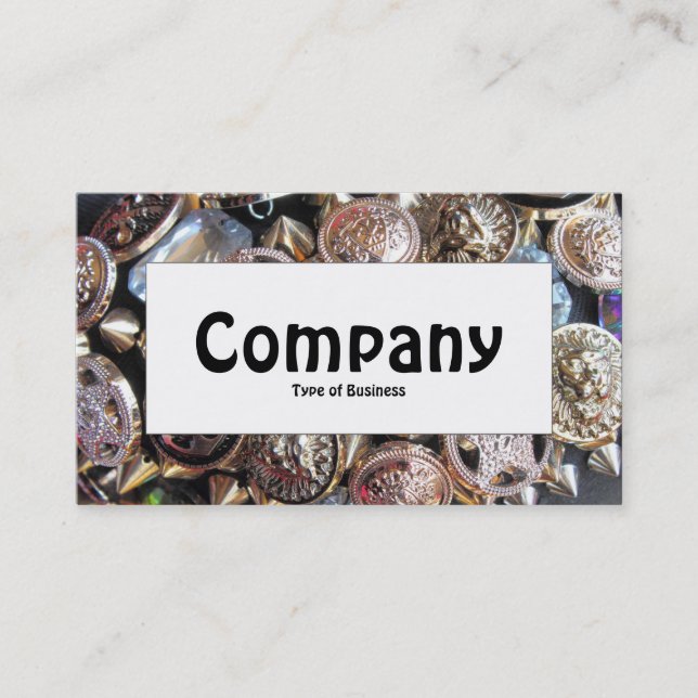 Centre Label - Flea Market Bling Business Card (Front)