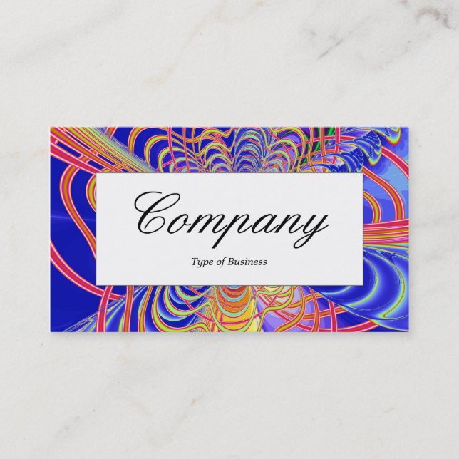 Centre Label - Fractal Abstract 061012d Business Card (Front)