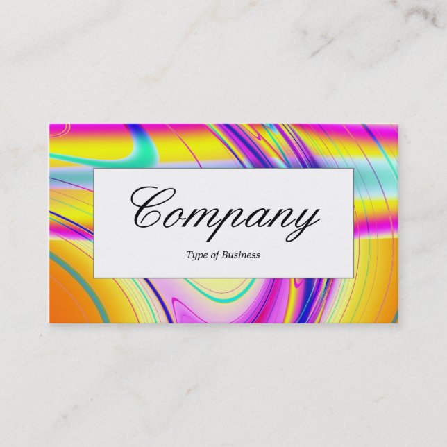 Centre Label - Fractal Abstract 061012f Business Card (Front)